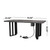 19.75" Black and Gray Outdoor Fire Pit Dining Table with Tank Holder