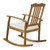 Set of 2 Teak and Beige Outdoor Acacia Wood Rocking Chair with Cushion 37.75"