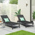 Set of 2 Gray Finn Outdoor Aluminum and Mesh Chaise Lounge 78.75"