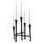 14" Black Aluminum Candlesticks Stand