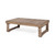 Set of 2 Brown and Beige Outdoor Acacia Wood Loveseat and Coffee Table 38.5"