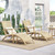 Set of 2 Brown Outdoor Wicker Lounge Chairs with Ottoman 32.50"