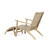 Set of 2 Brown Outdoor Wicker Lounge Chairs with Ottoman 32.50"
