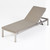 77.5" Beige and Gray Outdoor Chaise Lounge with Cushion