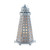11.25" Silver Cut-Out Star Metal Lighthouse Lantern