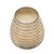 7" Rustic Gold Striped Glass Bowl with Candle