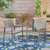 7-Piece Gray Glass Top Wicker Outdoor Furniture Patio Dining Set