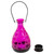 6.25" Frosted Pink Hearts Glass Bottle Tea Light Candle Lantern Decoration