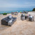 17-Piece Gray Contemporary Outdoor Furniture Patio Conversation Set - Black Cushions