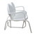 47" White Retro Metal Tulip Outdoor Double Glider