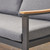 4pc Gray and Brown Contemporary Outdoor Patio Chat Set with Cushions 53.5"