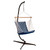 26" x 48" Blue and White Regatta Striped Cushion Hanging Chair with S-Hook