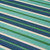 8' x 11' Blue and Green Striped Rectangular Outdoor Area Throw Rug