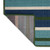 8' x 11' Blue and Green Striped Rectangular Outdoor Area Throw Rug