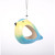 7" Blue, Yellow, and Black Pet Bird Lovers Collection Tit Ceramic Hanging Bird Feeder