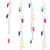 Set of 2 Multi-Colored Mini Icicle Christmas Lights - 20 ft White Wire