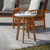 18.25" Brown and White Contemporary Latchia Outdoor Round Accent Table