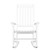 44.75" White Solid Contemporary Porch Rocker Chair