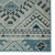 5.25' x 7.5' Blue and White Tribal Sax Rectangular Outdoor Area Throw Rug