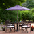 7.5ft Outdoor Patio Market Umbrella with Hand Crank, Purple