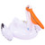 4' Inflatable White and Orange Jumbo Pelican Pool Float