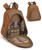 13-Piece On-The-Go Zippered Compact Backpack Picnic Set for 2 - Brown