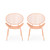 Set of 2 Matte Orange Outdoor Dining Chair 33.75"