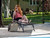 67" Black Foldable and Adjustable Aluminum Outdoor Lounge Chair