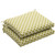 Set of 2 Green and White Geometric Outdoor Patio Squared Corner Seat Cushions 18.5"