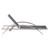 Set of 2 Brushed Silver Outdoor Chaise Lounges 75.5"