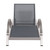 Set of 2 Brushed Silver Outdoor Chaise Lounges 75.5"