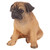 7.5'" Sitting Pug Puppy Dog Outdoor Garden Statue