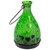 6.25" Frosted Green Hearts Glass Bottle Tea Light Candle Lantern Decoration