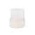 6" Ivory and Beige Chevron Ceramic Pillar Candle Holder
