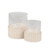 6" Ivory and Beige Chevron Ceramic Pillar Candle Holder