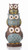 17.75" Three Stack of Wide Eyed Owls Outdoor Garden Statue