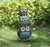 17.75" Three Stack of Wide Eyed Owls Outdoor Garden Statue