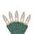 140-Count Clear Mini Christmas Light Set, 46ft Green Wire