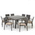 9-Piece Brown Wicker Outdoor Furniture Patio Dining Set - Beige Cushions