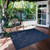 4' x 5.5' Navy Blue Moroccan Rectangular Outdoor Area Throw Rug