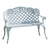 42.5" White Lattice Rectangular Elegant Garden Bench