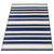 4' x 5.5' Navy Blue and White Striped Rectangular Outdoor Area Throw Rug