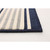 4' x 5.5' Navy Blue and White Striped Rectangular Outdoor Area Throw Rug