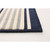 5.25' x 7.5' Navy Blue and White Striped Rectangular Outdoor Area Throw Rug
