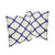 Set of 2 Navy Blue and Beige Handcrafted Square Outdoor Throw Pillows 18"