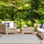 6.5' x 9.5' Striped Rectangular Outdoor Area Throw Rug - Gray and Cream