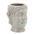 8" Gray Ceramic Buddha Head Decorative Planter