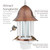 33" Brown and White Seed Capacity Manor Bird Feeder