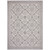 5.25' x 7.25' Gray and Off White Bordered Damask Rectangular Area Throw Rug