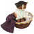 5" Adorable Cat leeping In A Basket Outdoor Statue